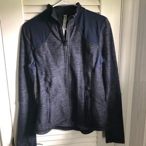 Lulu lemon athletica zip up, size 10. Navy.